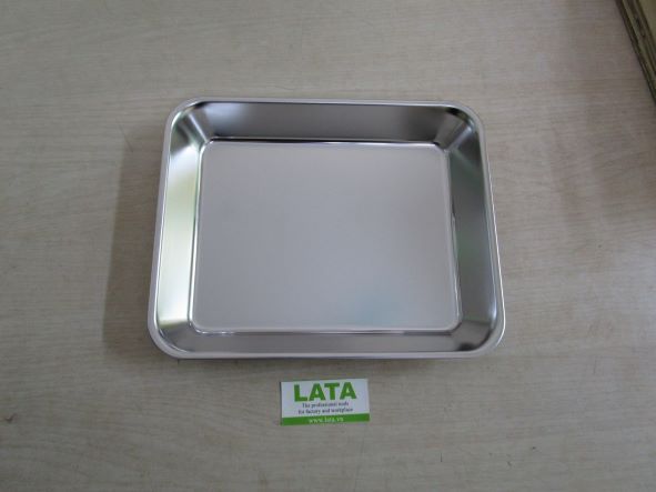 Square Stainless Steel Tray Khay inox (210×170×31mm)