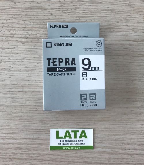 6-4021-02 Hộp băng mực máy in nhãn Tepra PRO, SS9K màu trắng